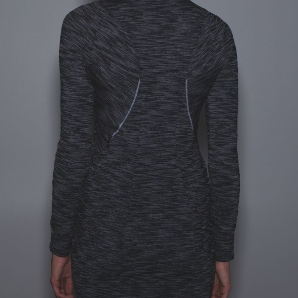 Lululemon &go Where-To Dress *Long Sleeve I Heathered Black size 2 - Picture 5 of 11